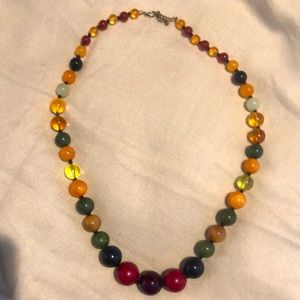 Multicolored bead necklace